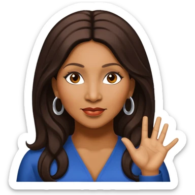 Trina Braxton with long dark brown hair sticker