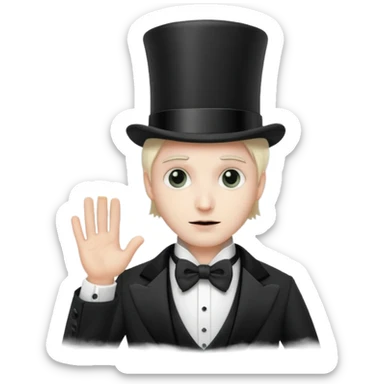 a magician who disappears into fog sticker