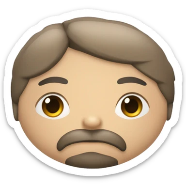 Persona cara redonda barba de candado morena gordita carismatica sticker