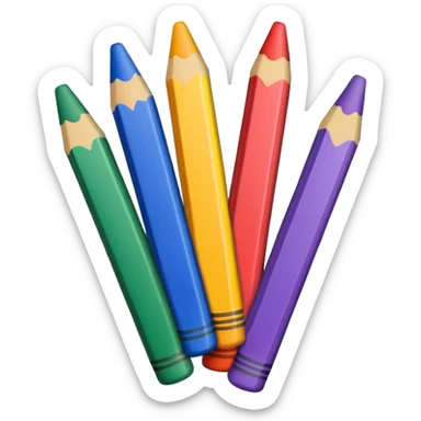 colorful crayons sticker