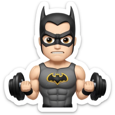 Batman lift dumbbell sticker