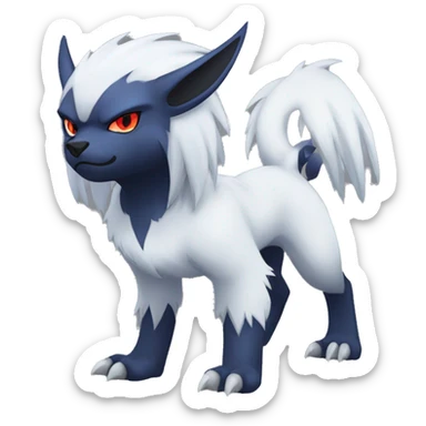 Cool Edgy Absol-Nargacuga-Zorua-Quilava, full body sticker