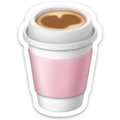 Light pink coffee sticker