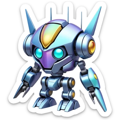 Iridescent futurist. medabot-mecha sticker