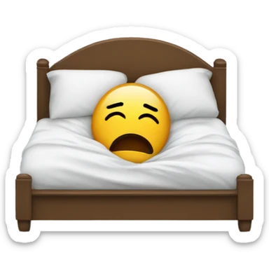 Crying in bed listening to music sticker