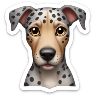 Louisiana leopard spotted Catahoula hound sticker