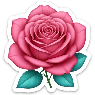 Una rosa de color turquesa sticker