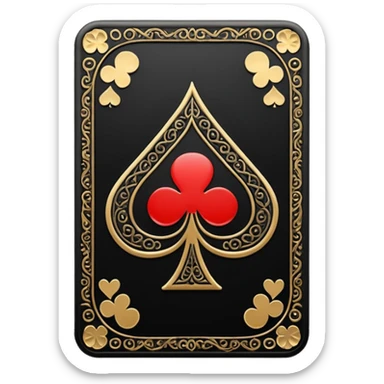 Create emoji for ace card by clubs logo sticker