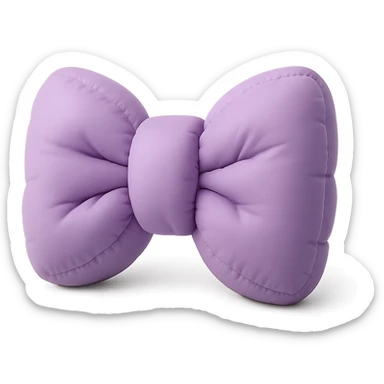 cute lavender bow with velvety cushion texture cushion style sticker