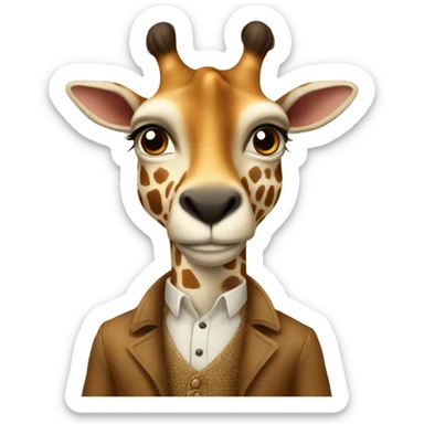 Hombre alto como jirafa vestido de rana sticker