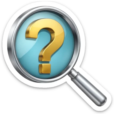 Magnifying Glass + Question Mark sticker