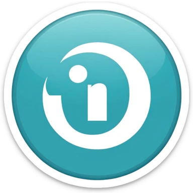 Un logo animado de un círculo color Turquesa y letras blancas con las siglas NHD sticker