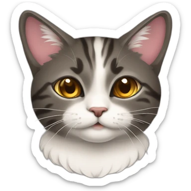 gato voador com asas de borboleta sticker