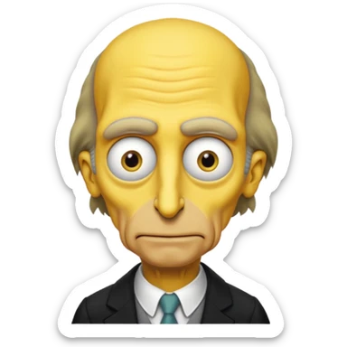 Mr. Burns, simpson, yellow skin tone, very very very long nose. sticker
