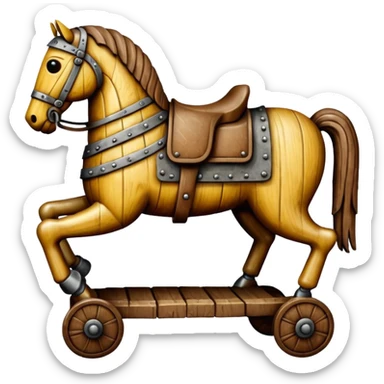 wooden horse trojan sticker