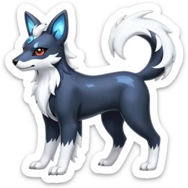Translucent Magnificent Houndour-Absol-Zorua-Umbreon-fusion (full body) sticker