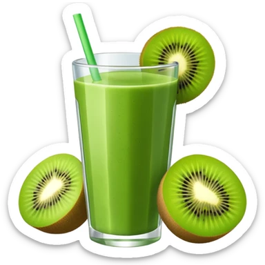 green kiwi smoothie sticker
