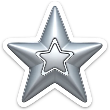 y2k hollow star shiny sticker