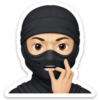 foto do Ninja ele mandando calar a boca sticker