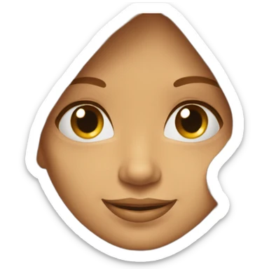 mujer pelo naranja sonriente pelo largo ojos color miel sticker