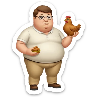can you do  Peter Griffin stand and eat chicken thighs sticker
