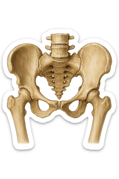 ossa del bacino umano realistico anatomico sticker