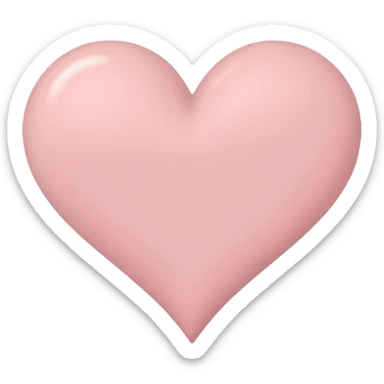 A minimalist pastel illustration of a heart. Soft pastel colors — dusty pink sticker