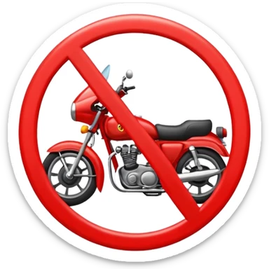 Vreau un emoji cu stop și sa fie împotriva motocicletelor sa fie interzise sticker