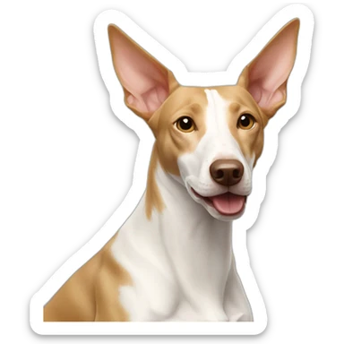 white podenco dog sticker