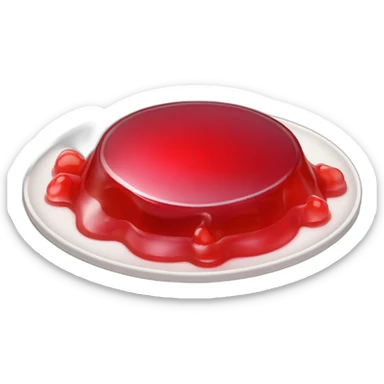 tasty-red-jello-on-plate sticker