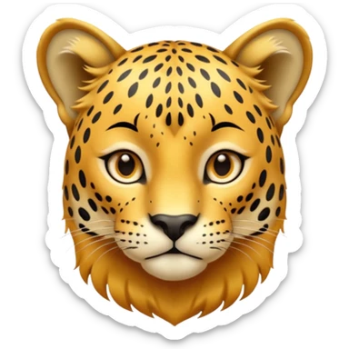 A high-resolution photo-realistic digital illustration of a young jaguar, chest upward A high-resolution, photo-realistic digital illustration of a majestic young jaguar sticker