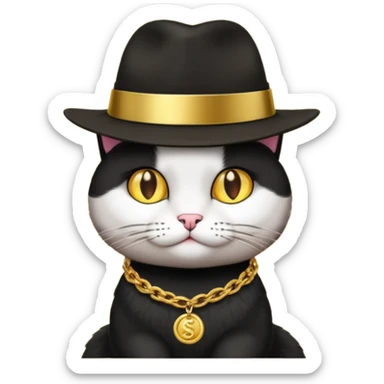corleone mafia, coin cat sticker