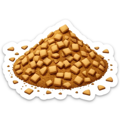 No así no tipo migajas pocas tiradas en el suelo  sticker