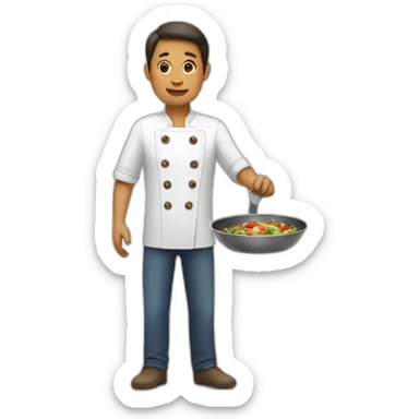 Someone making a dinner sticker