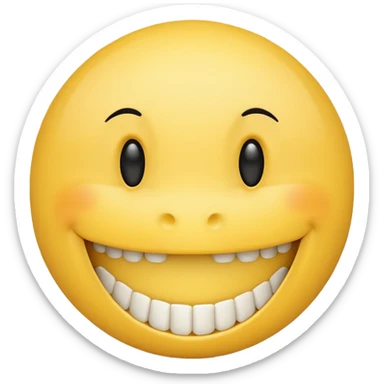 A smiley face with braces sticker