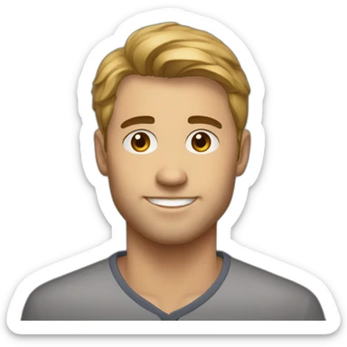 sigma alpha young attractive man sticker