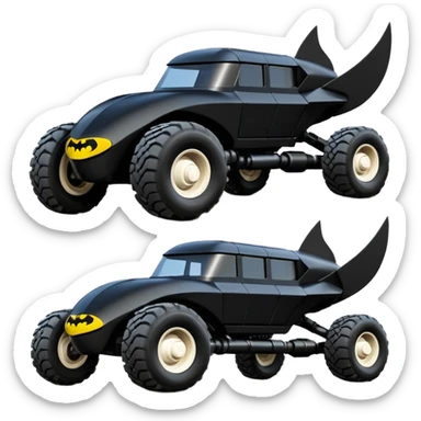 futuristic Batman’s Venomobile  loosely based on 1956 freightliner moving truck Lego (flat long straight organically-shaped mechanical roomy interior seating inside the body) stealthy town hot rod desert dirt racing rwd buggy  sticker