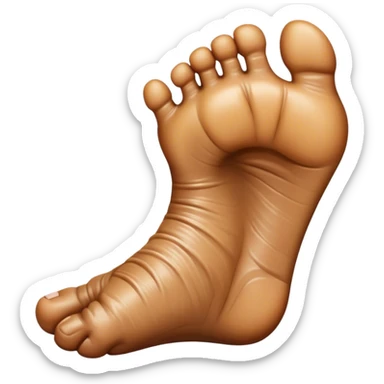 a wrinkled foot sole sticker