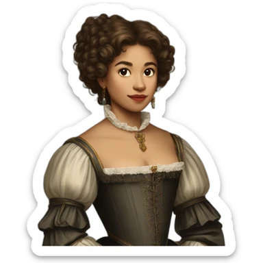 Zendaya in 17th century, spain sticker