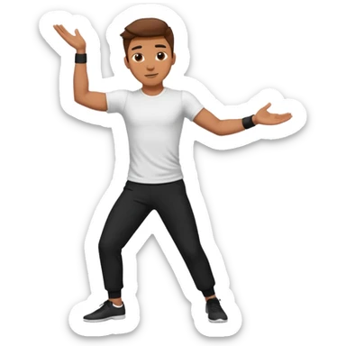 male dance choreographer with pants and shirt sticker