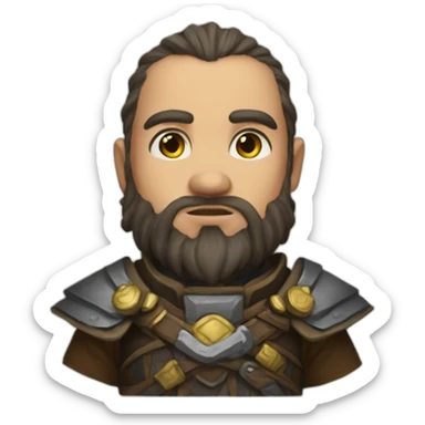 Young Hill dwarf cleric faction agent sticker