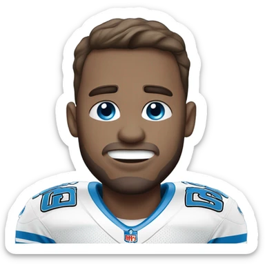 Crying Detroit lions fan white with blue eyes sticker