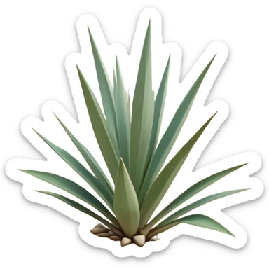 generate realistic detailed yucca in 3d style with sand  sticker