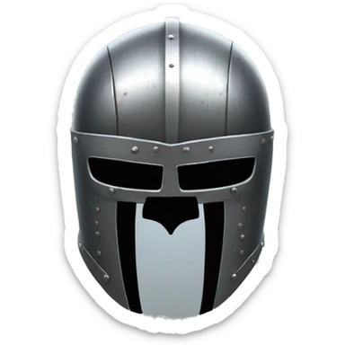 Knight helmet with punisher skull inside sticker