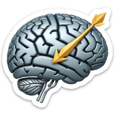 brain  With Mindset Arrow Symbol sticker