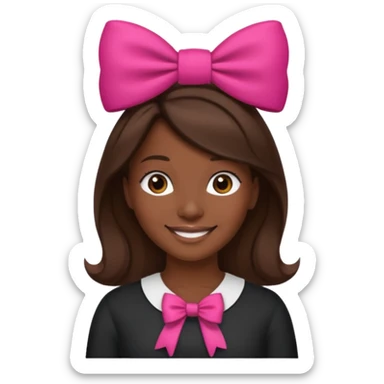 👩🏽 give me this emoji. But add a bow on the side of her head don’t add body just the head sticker