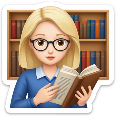 person learning french sticker