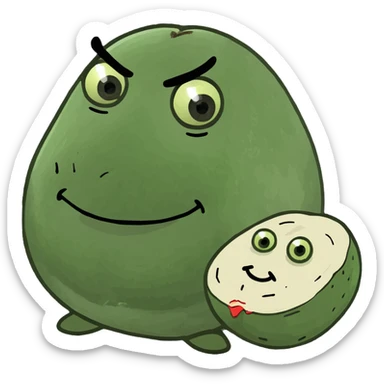 Scary evil potato sticker