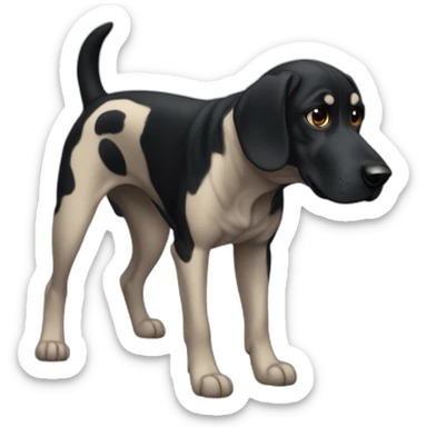 Un chien noir giga chad sticker