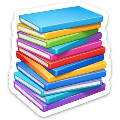 A stack of postcards sticker